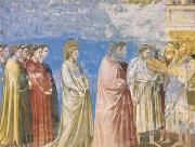 GIOTTO di Bondone The Marriage Procession of the Virgin (mk08) oil painting artist